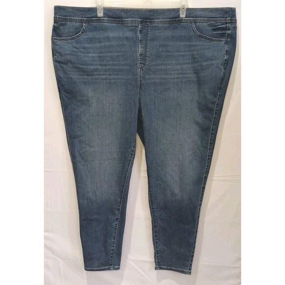 Torrid Jean Skinny Blue Super Soft Mid Rise Pull-on Jeggings Meteor size 6R - Picture 1 of 15